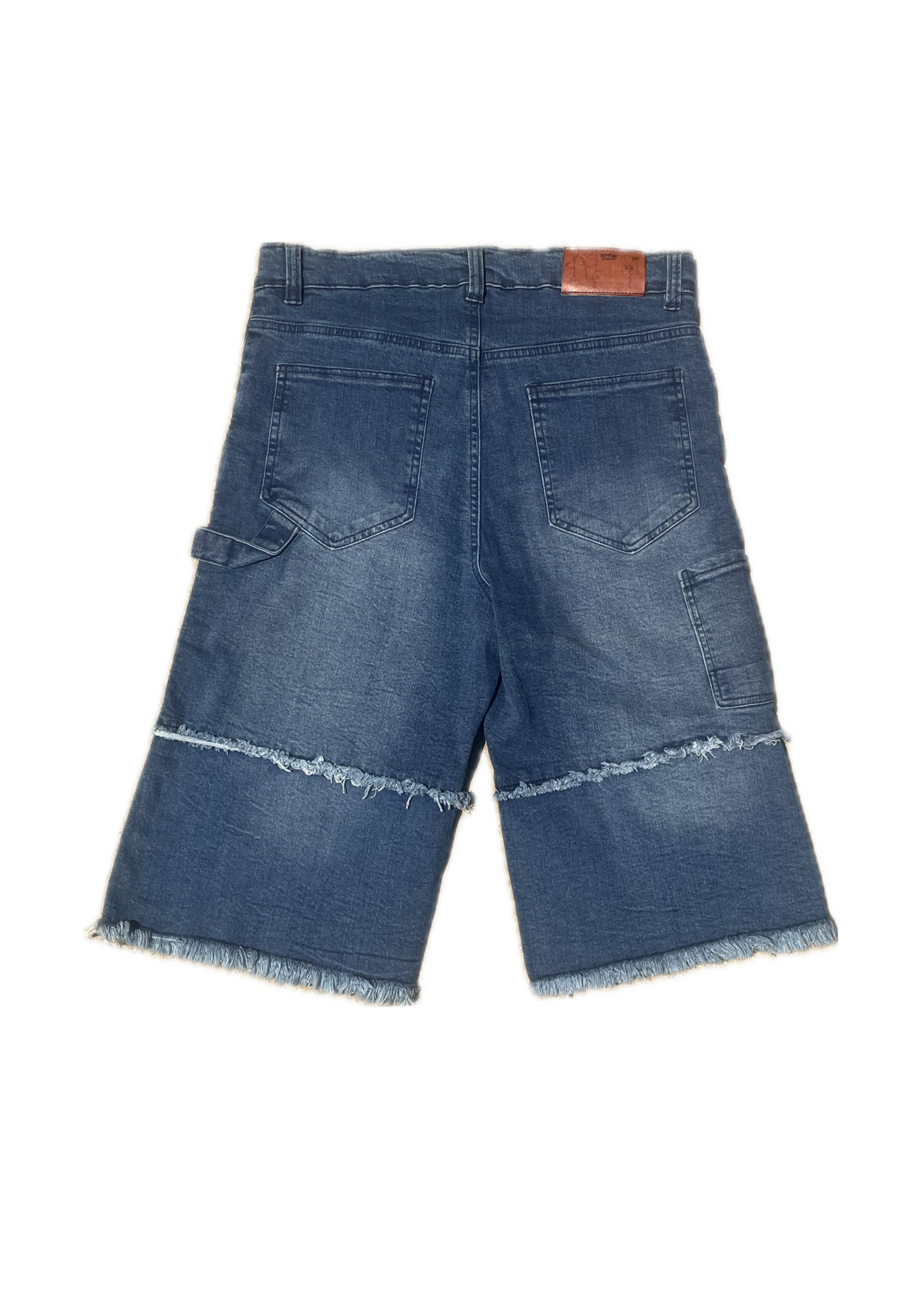 DOUBLE LAYER DENIM SHORTS
